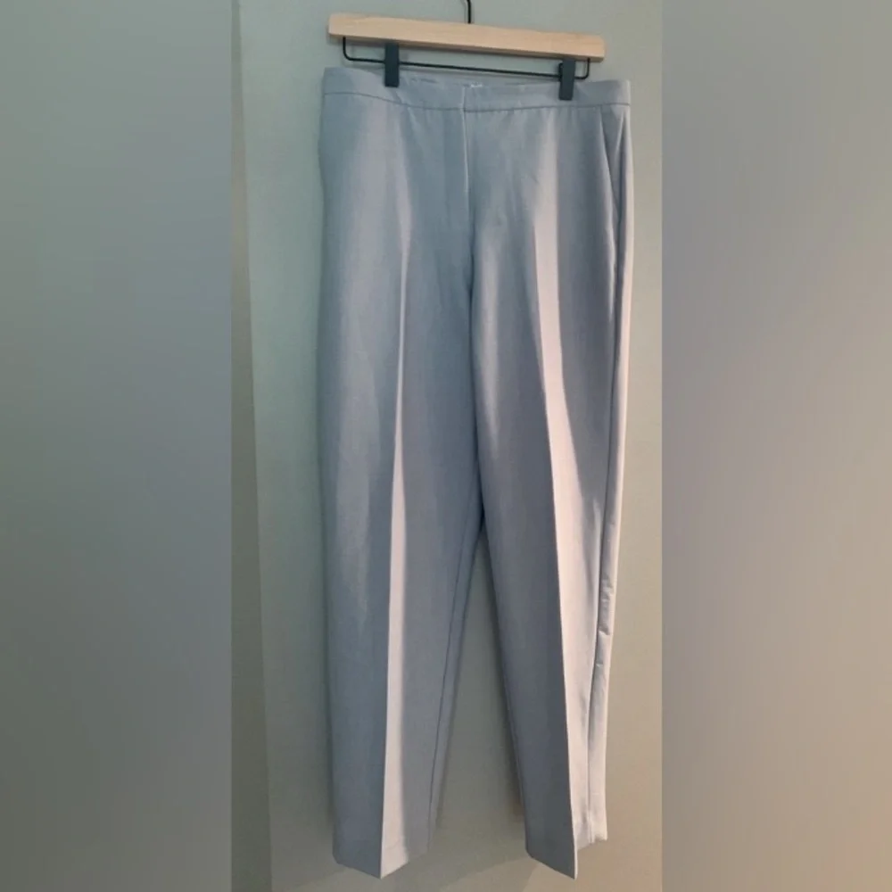 Mango Blue Trousers with Elegant Draped Design NWT - Size 8